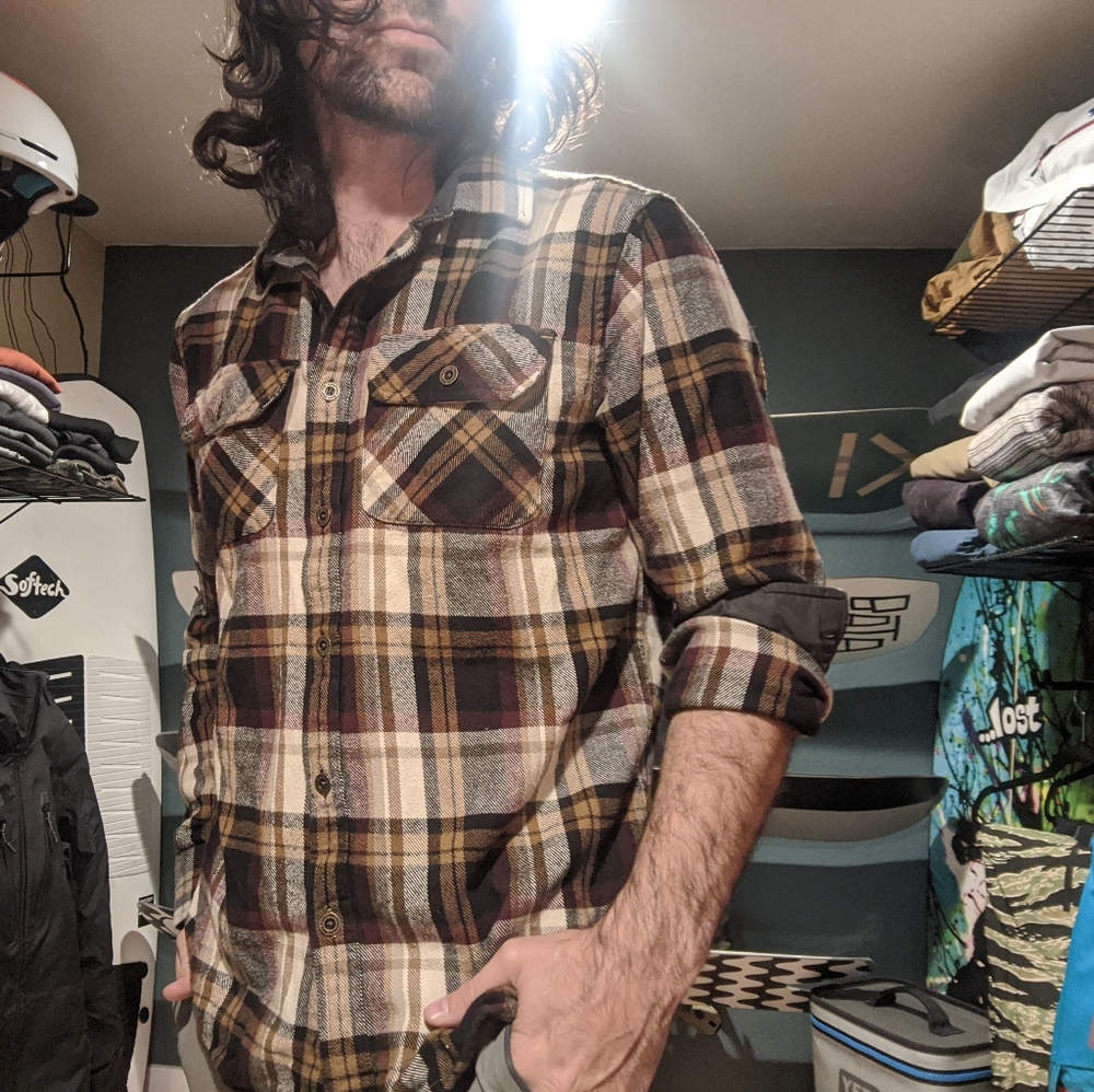 Prana Organic Cotton Button Up Long Sleeve Shirt